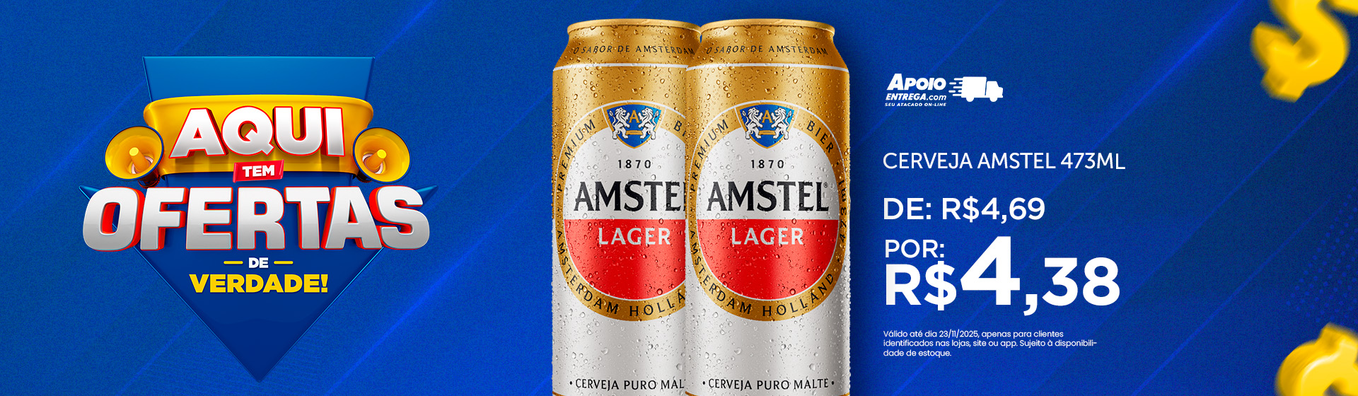 Cerveja Amstel 473ml 23/11